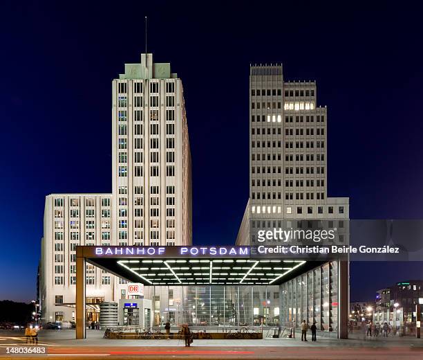 lady of autumn night - potsdamer platz stock pictures, royalty-free photos & images