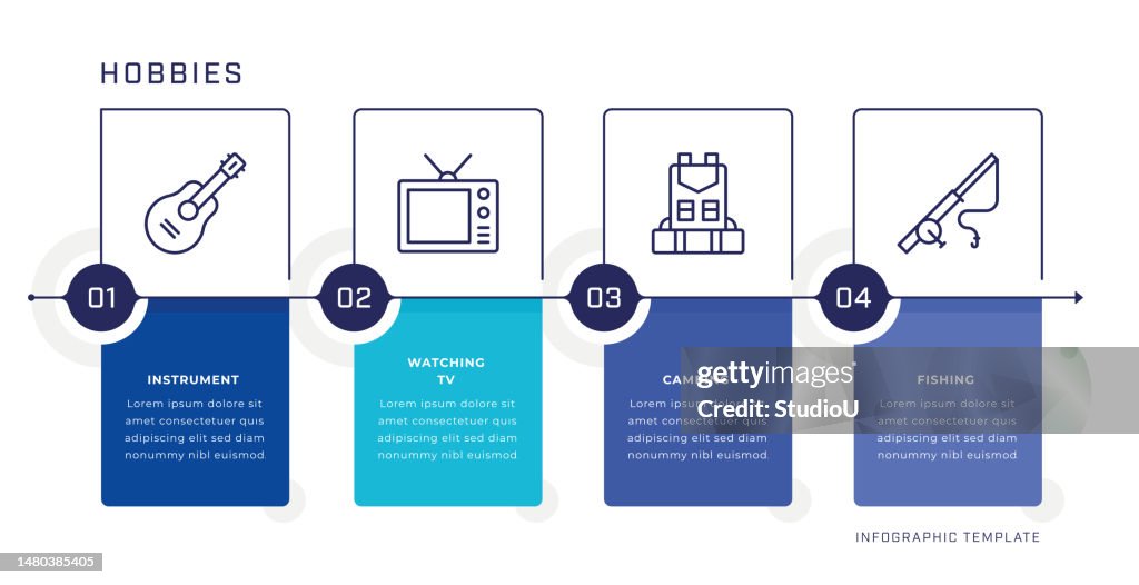 Hobbies Infographic Design Template High-Res Vector Graphic - Getty Images