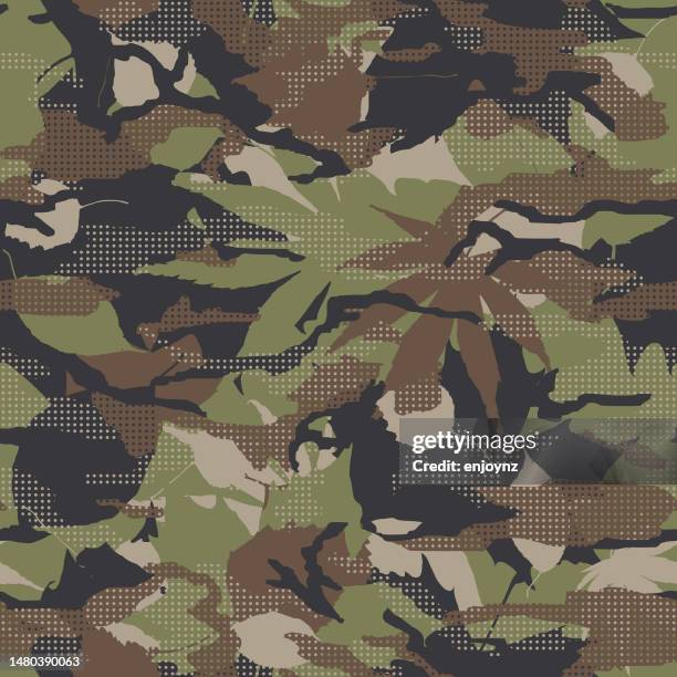 illustrations, cliparts, dessins animés et icônes de camouflage sans couture points motif fond d’écran fond d’écran - tenue de camouflage mode