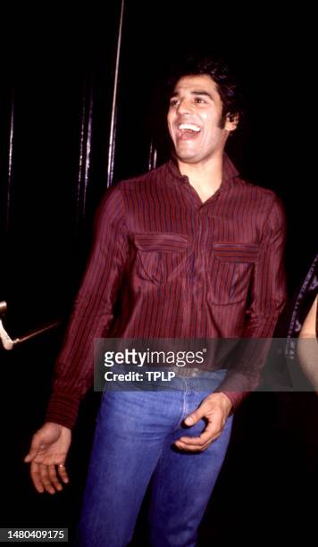 American actor and police officer Erik Estrada arrives at the nightclub, Studio 54 in New York, New York, circa 1977.