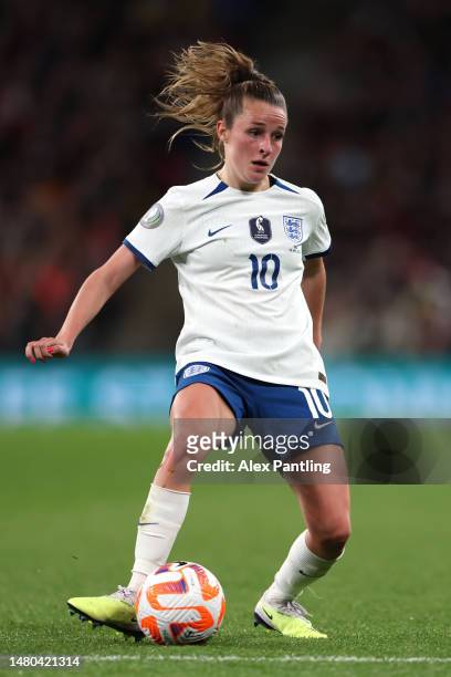 Ella Toone of England during the Women´s Finalissima 2023 match between England and Brazil at Wembley Stadium on April 06, 2023 in London, England.