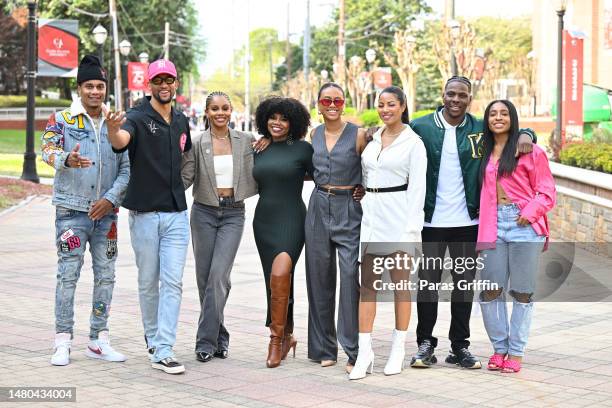 Cory Hardrict, Peyton Alex Smith, Geffri Hightower, Kelly Jenrette, Netta Walker, Camille Hyde, Mitchell Edwards, and Taylor Polidore attend the HBCU...