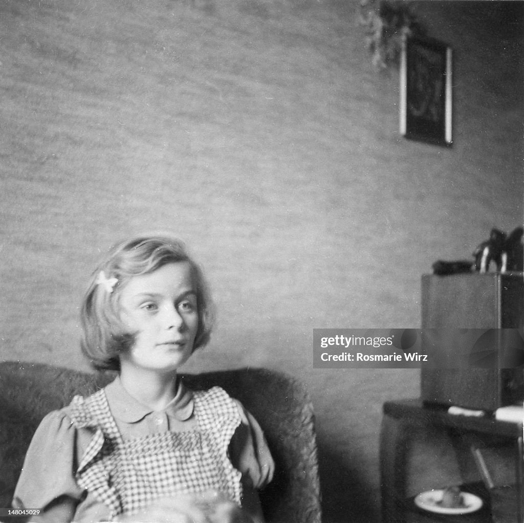 Girl listening to radio