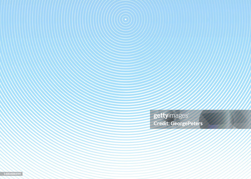 Blau konzentrische Kreise abstrakter Hintergrund