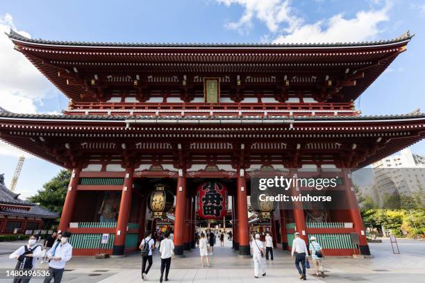 senso-ji buddhistischen tempel in asakusa, tokio, japan - asakusa senso temple stock-fotos und bilder