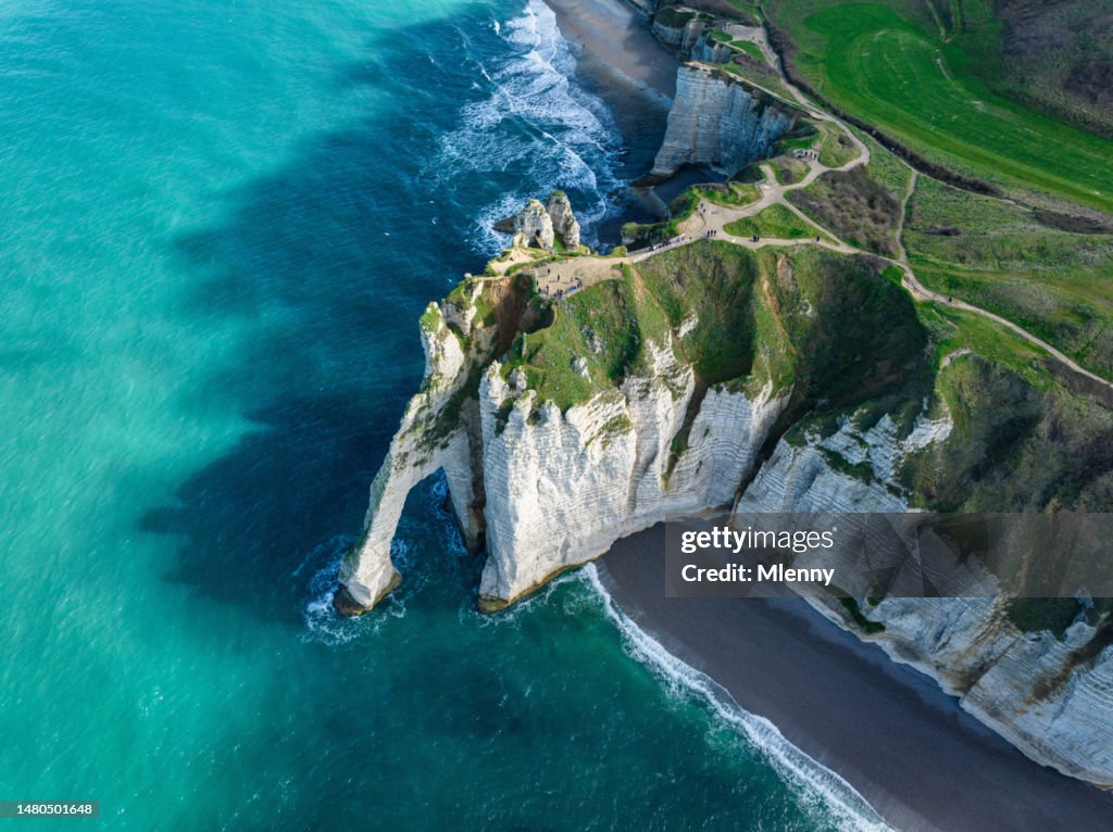 Natural Arch Étretat Falaise d'Aval France Normandy Chalk Cliffs Porte d'Aval