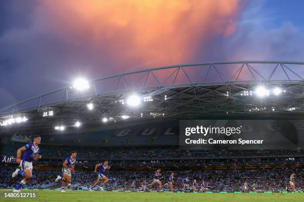General view during the round six NRL match between Canterbury Bulldogs and South Sydney Rabbitohs at Accor Stadium on April 07, 2023 in Sydney,...