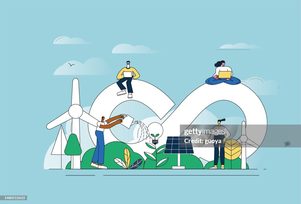 Illustration des Umweltschutzkonzepts.