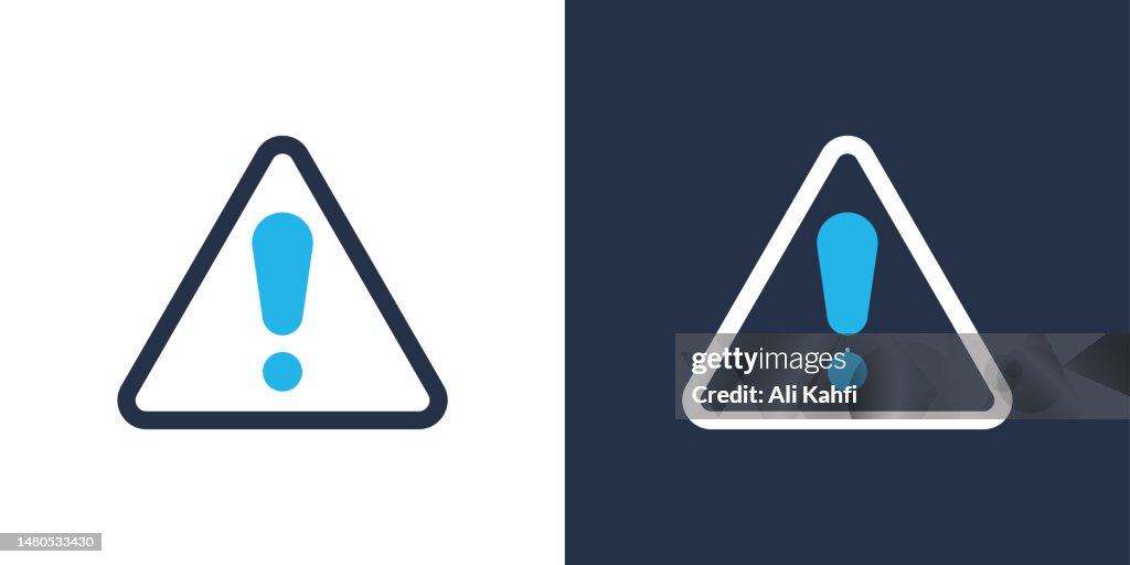 Warning sign icon. Solid icon vector illustration. For website design, logo, app, template, ui, etc.