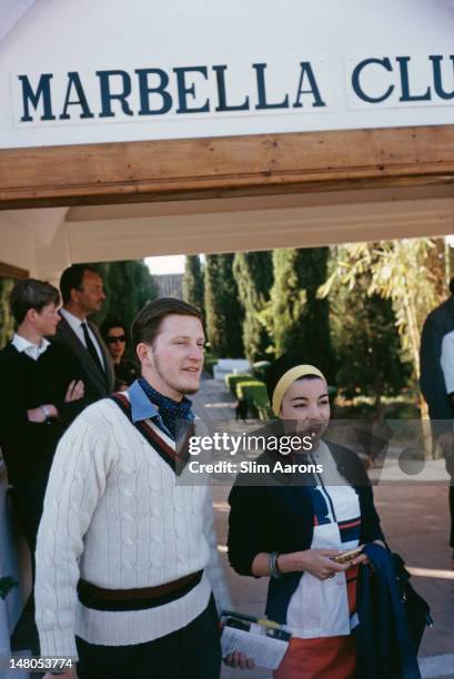 Holidaymakers at the Marbella Club, Marbella, Spain, April 1963.