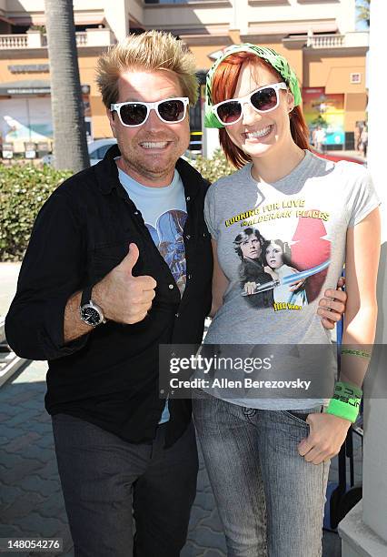 Actor Alex Albrecht and actress Alison Haislip attend the "Course of the Force" - Inaugural "Star Wars" Relay "Conival" at Southside Huntington Beach...