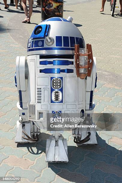 Attends the "Course Of The Force" - Inaugural "Star Wars" Relay "Conival" at Southside Huntington Beach Pier on July 8, 2012 in Huntington Beach,...