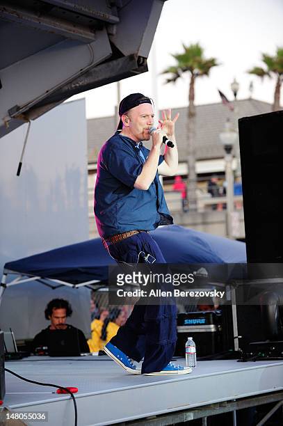 Actor/singer Dan Finnerty of The Dan Band performs at the "Course Of The Force" - Inaugural "Star Wars" Relay "Conival" at Southside Huntington Beach...