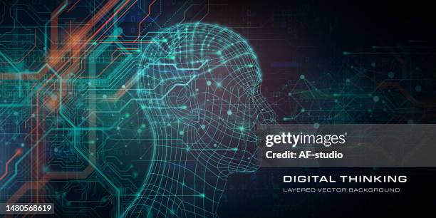 head network model - android mockup stock illustrations