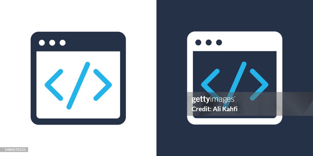 Coding icon. Solid icon vector illustration. For website design, logo, app, template, ui, etc.