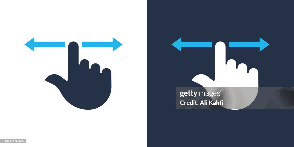 Hand Swipe icon. Solid icon vector illustration. For website design, logo, app, template, ui, etc.