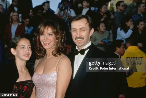 American actress Jaclyn Smith with her husband, American surgeon Brad Allen, and daughter, Spencer Margaret Richmond, attend the 5th Annual Screen...