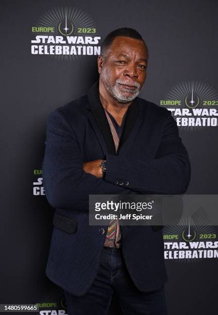 Carl Weathers attends the studio panel at Star Wars Celebration 2023 in London at ExCel on April 07, 2023 in London, England.