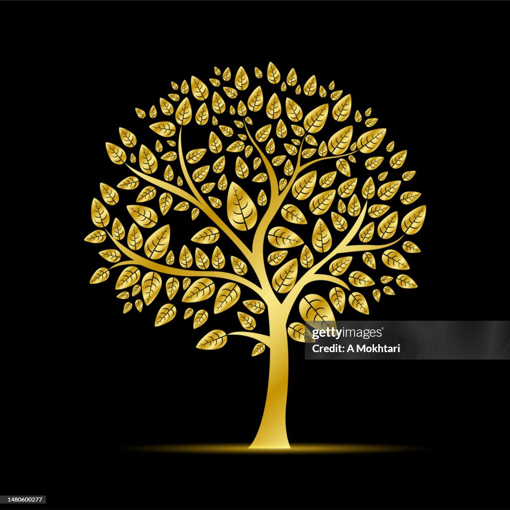 Golden tree icon.