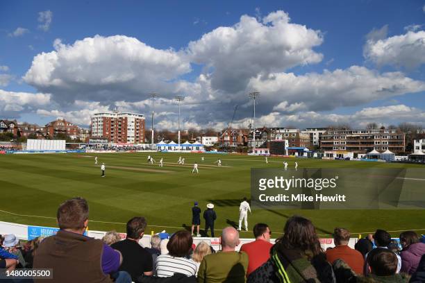 General view during the LV= Insurance County Championship Division 2 match between Sussex and Durham at The 1st Central County Ground on April 07,...