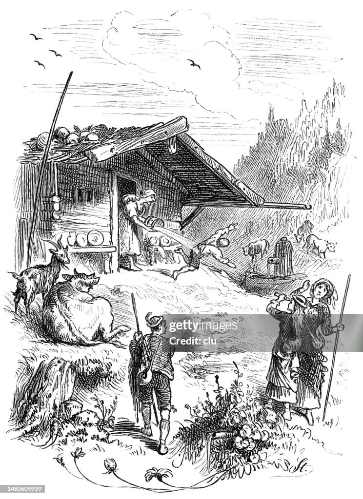 Happiness on a mountain hut