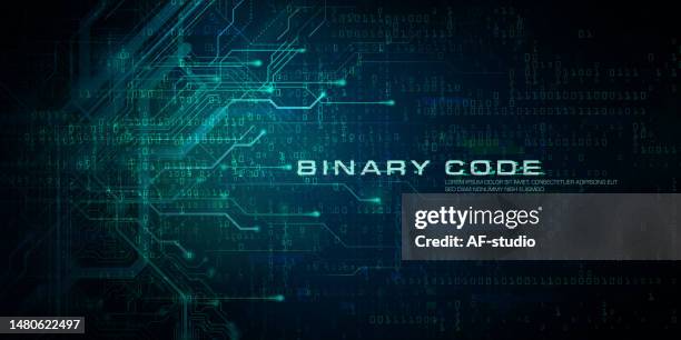 binary background - rendering of binary code pattern stock illustrations