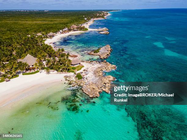 aerial of the unesco world heritage site biosphere reserve sian kaan biosphere reserve, quintana roo, mexico - bioreserve stock pictures, royalty-free photos & images