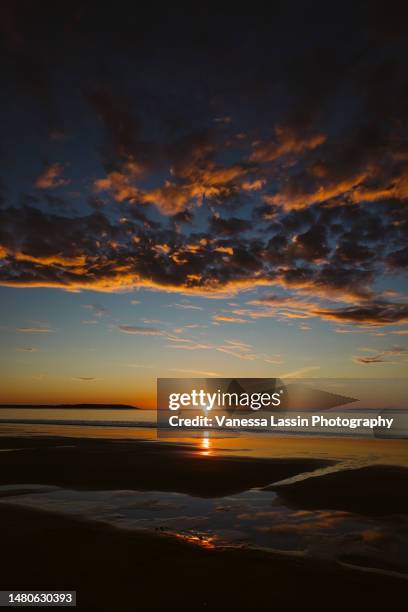 maine beach sunrise 2 - vanessa lassin stock pictures, royalty-free photos & images