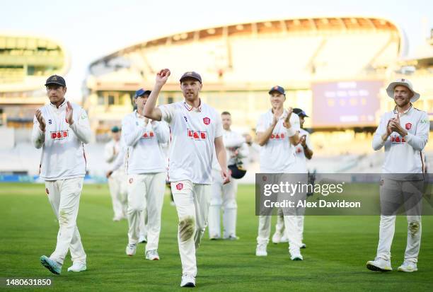 Jamie Porter of Essex walks off after taking 5 wickets during Day 2 of the LV= Insurance County Championship Division 1 match between Middlesex and...