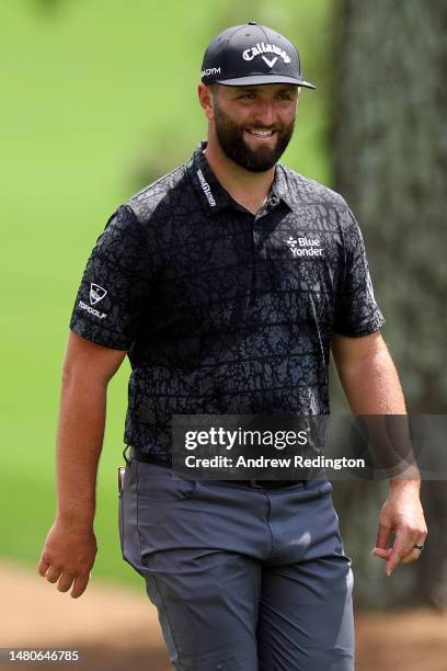 Jon Rahm of Spain walks up the third fairway during the second round of the 2023 Masters Tournament at Augusta National Golf Club on April 07, 2023...