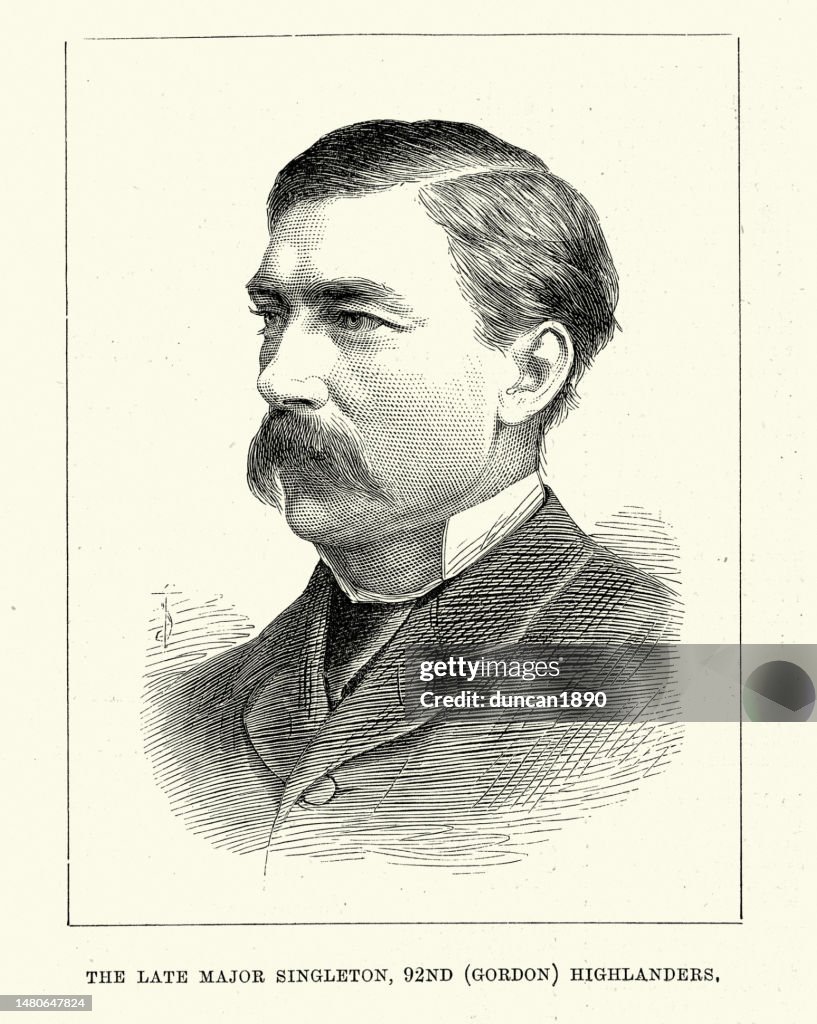Major Singleton Victorian British Soldier Major Loftus Corbet Singleton Of The 92nd ...