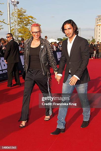 Natascha Ochsenknecht and Umut Kekilli attend the Men In Black 3 Germany Premiere at O2 World on May 14, 2012 in Berlin, Germany.