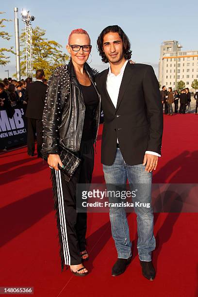 Natascha Ochsenknecht and Umut Kekilli attend the Men In Black 3 Germany Premiere at O2 World on May 14, 2012 in Berlin, Germany.