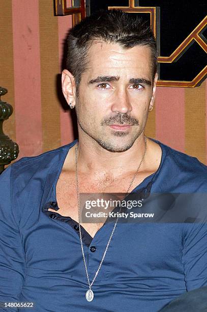 Colin Farrell poses during the 'Total Recall' photocall at the Hotel Costes on July 9, 2012 in Paris, France.