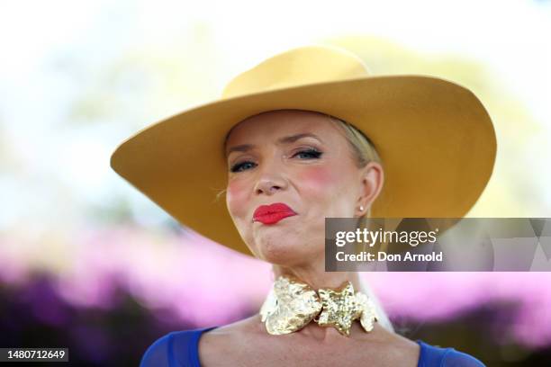 Stacey Hemera Roberts attends The Championships Day 2 at Royal Randwick Racecourse on April 08, 2023 in Sydney, Australia.