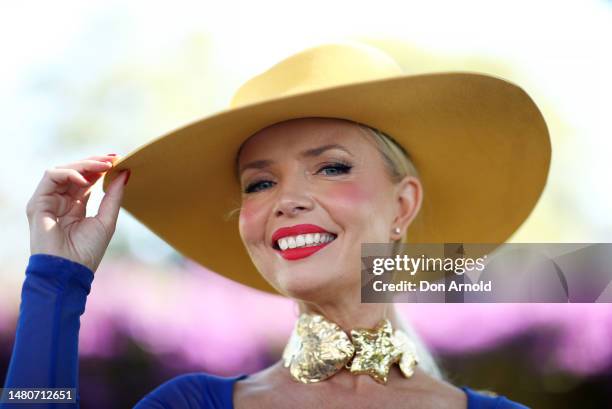 Stacey Hemera Roberts attends The Championships Day 2 at Royal Randwick Racecourse on April 08, 2023 in Sydney, Australia.