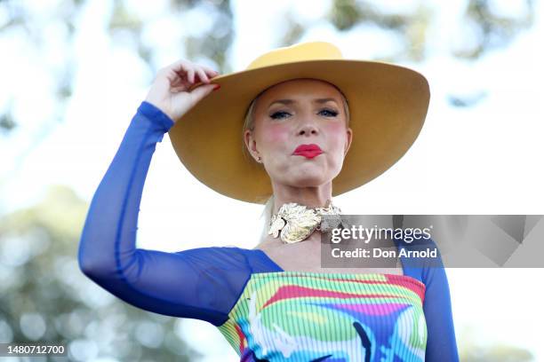 Stacey Hemera Roberts attends The Championships Day 2 at Royal Randwick Racecourse on April 08, 2023 in Sydney, Australia.