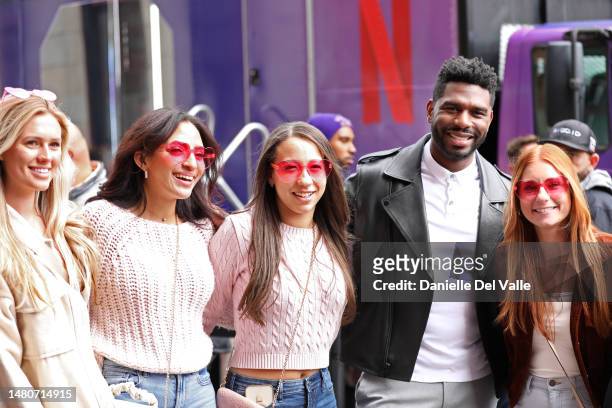 Brett Brown poses with fans as Love Is Blind Cast celebrates Netflix's first Live Reunion with the Iconic Pods in Nashville on April 07, 2023 in...