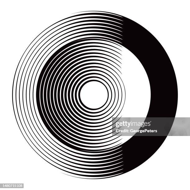 concentric circle icon - bullseye infographic stock illustrations