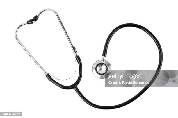 stethoscopes is isolated on a white background. clipping path - stetoskop bildbanksfoton och bilder