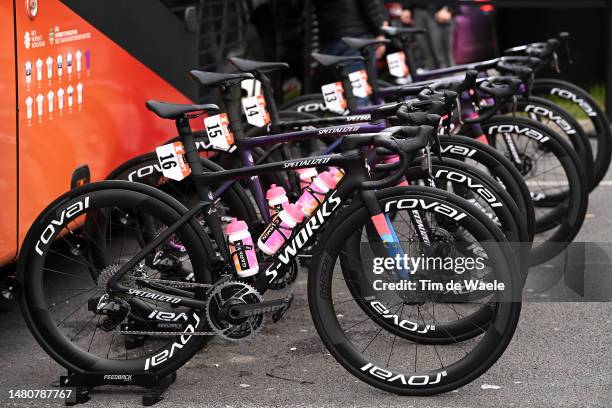 Specialized bikes of Team SD Worx prior to the 3rd Paris-Roubaix Femmes 2023 a 145.4km one day race from Denain to Roubaix / #UCIWWT / on April 08,...