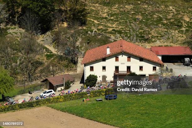 General view of the peloton passing through a landscape during the 62nd Itzulia Basque Country, Stage 6 a 137.8km stage from Eibar to Eibar / #UCIWT...