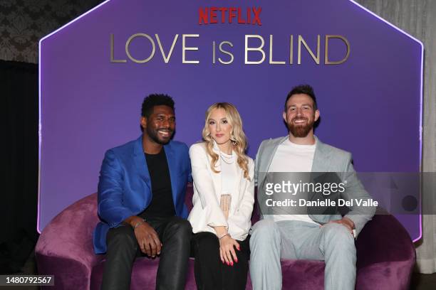 Brett Brown, Chelsea Griffin, Cameron Hamilton and Love Is Blind Cast celebrate Netflix's first Live Reunion with the Iconic Pods and a screening...