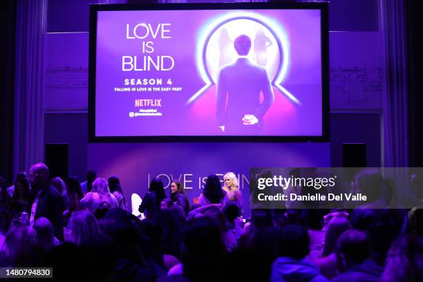 Guests attend as Love Is Blind Cast celebrates Netflix's first Live Reunion with the Iconic Pods and a screening party at Ole Red in Nashville on...