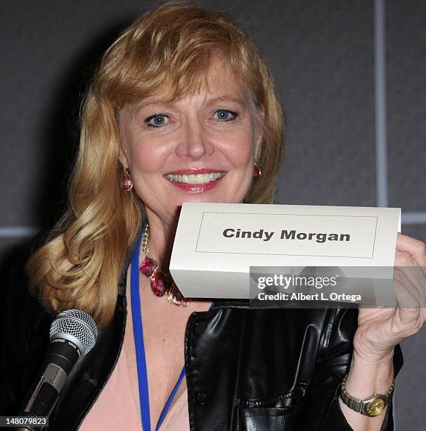 Actress Cindy Morgan attends the 1st Annual PopCon LA Pop Culture Convention held at Los Angeles Convention Center on July 8, 2012 in Los Angeles,...