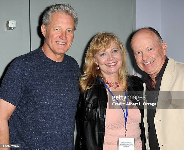 Actor Bruce Boxleitner, actress Cindy Morgan and film maker Harrison Ellenshaw attend the 1st Annual PopCon LA Pop Culture Convention held at Los...