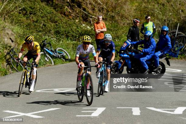 Steven Kruijswijk of The Netherlands and Team Jumbo – Visma, Jhoan Esteban Chaves Rubio of Colombia and Team EF Education – Easypost and Ruben...