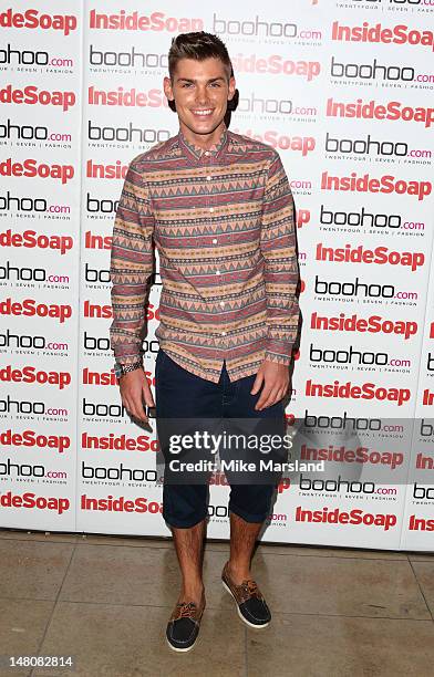 Kieron Richardson attends the launch of Inside Soap Awards at Rosso on July 9, 2012 in Manchester, England.
