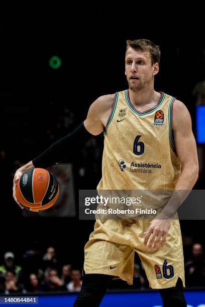 Jan Vesely of FC Barcelona during the 2022/2023 Turkish Airlines EuroLeague match between EA7 Emporio Armani Milan and FC Barcelona at Mediolanum...