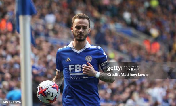 James Maddison of Leicester City pictuerd during the Premier League match between Leicester City and AFC Bournemouth at The King Power Stadium on...